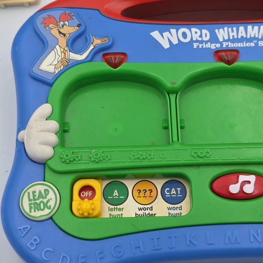 Leap Frog WORD WHAMMER Fridge Phonics Set Magnetic Alphabet ABC's WORKS See Pics